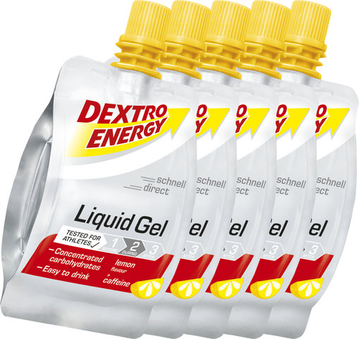 Dextro Energy Gel líquido - 5 unidades - cola lemon - caffeine/300 