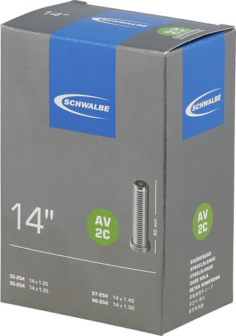 Schwalbe Schlauch 2C für 14" - universal/32-254 bis 40-254/AV/14 x 1,25-1,5 AV 40 mm/40 mm