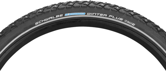 Schwalbe Cubierta de alambre con spikes Marathon Winter Plus 20" - negro-reflejante/20x1,6 (42-406)