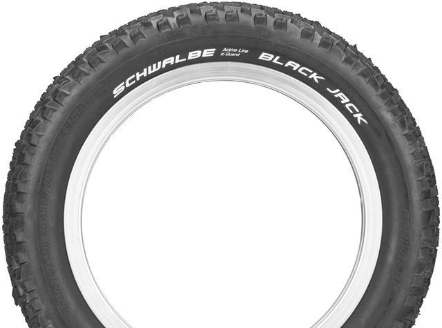 2X Schwalbe Black Jack Fahrradreifen 47-203 (12x1.90) Mit K-Guard Pannenschutz – Drahtreifen Für MTB