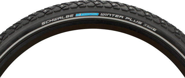 Schwalbe Marathon Winter Plus 26" Wired Spike Tyre - black-reflective/26x2.0 (50-559)