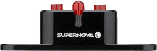Supernova Lampe Arrière à LED E3 Tail Light 2 12V pour le Porte-Bagages (StVZO) - noir poli/porte-bagages