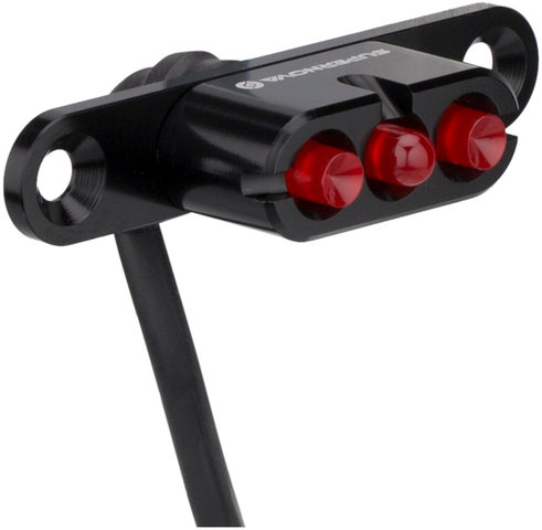 Supernova E3 Tail Light 2 LED Rücklicht 6 V Gepäckträgermontage StVZO-Zulassung - schwarz-eloxiert/Gepäckträger