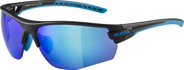 Alpina Lunettes de Sport Tri-Scray 2.0 HR - black mat-cyan | ceramic mirror blue