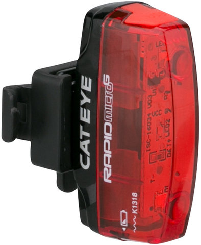 Luz trasera LED TL-LD620G Rapid Micro G con aprobación StVZO - negro-rojo/universal