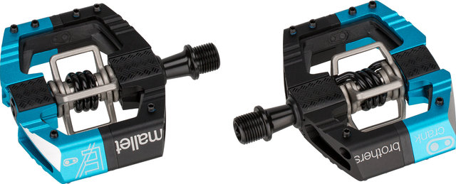 crankbrothers Pedales de clip Mallet E LS - black-electric blue