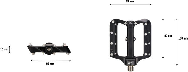 Pedales de plataforma NumberNine2 Titan - raceblack/S