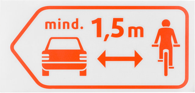 Autocollant pour Voiture - Distance Minimale - orange/universal
