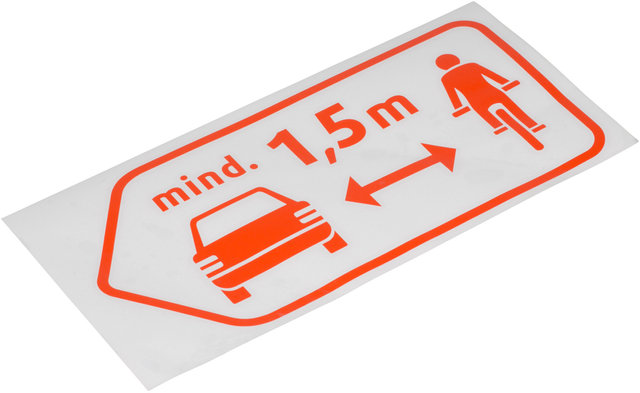 bc basic Minimum Distance Car Decal - orange/universal