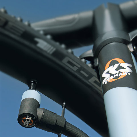 SKS Air-X-Plorer Clik Valve 10.0 Standpumpe - schwarz-sky blue