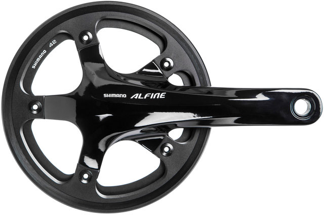 Shimano Juego de bielas Alfine FC-S501 con anillo protector de cadena sencillo - negro/170,0 mm 42 dientes