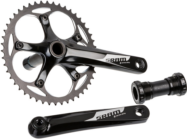 SRAM Juego de bielas S300 1.1 Courier GXP 10 velocidades - mirror black/175,0 mm 48 dientes