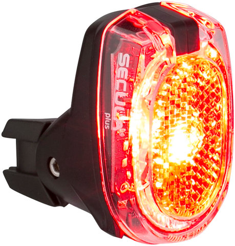 Luz trasera LED Secula Plus con aprobación StVZO - rojo- transparente/Fijación marco