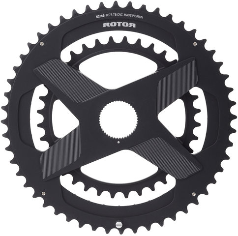 Set de Pédalier ALDHU 3D+ avec Direct Mount Spidering, noQ - noir mat/175,0 mm 36-52