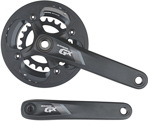 SRAM GX 1000 GXP 2x10-fach Kurbelgarnitur mit Bashguard - black/175,0 mm 22-36