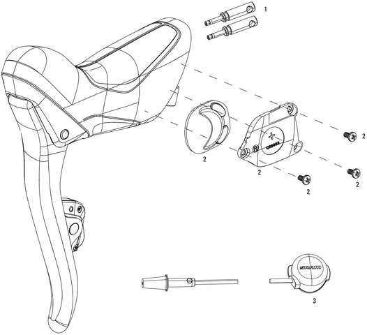 SRAM Piezas de repuesto palanca de frenos/cambios Red eTap® - 1/universal