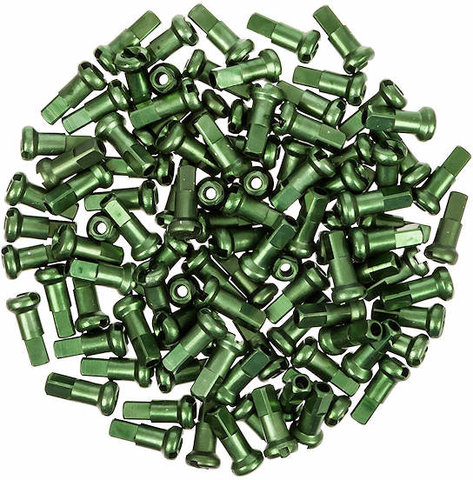 DT Swiss Cabecillas de aluminio 1,8 mm - 100 unidades - verde/12 mm