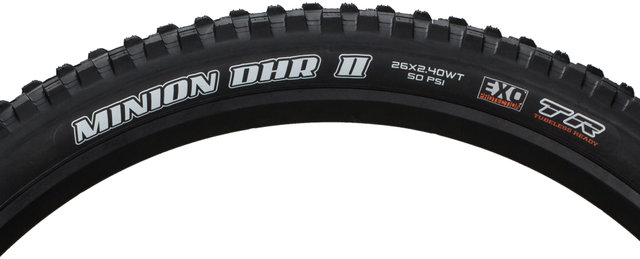 Maxxis Cubierta plegable Minion DHR II Dual EXO WT TR 26" - negro/26x2,4