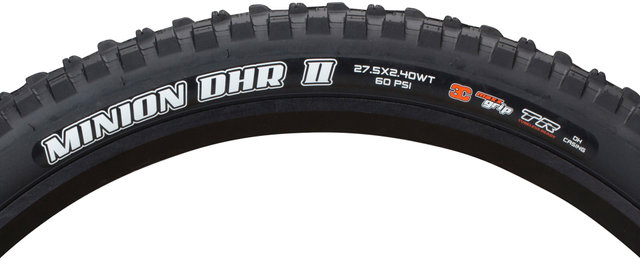 Maxxis Pneu Souple Minion DHR II 3C MaxxGrip Downhill WT TR 27,5" - noir/27,5x2,4