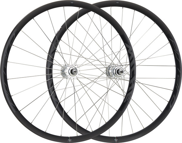 Miche Pistard Tubular Track Wheelset - black-silver/Non Boost/Non Boost/100 mm/28"/Screw-on freewheel/100 mm/Threaded freewheel/100 mm/120 mm