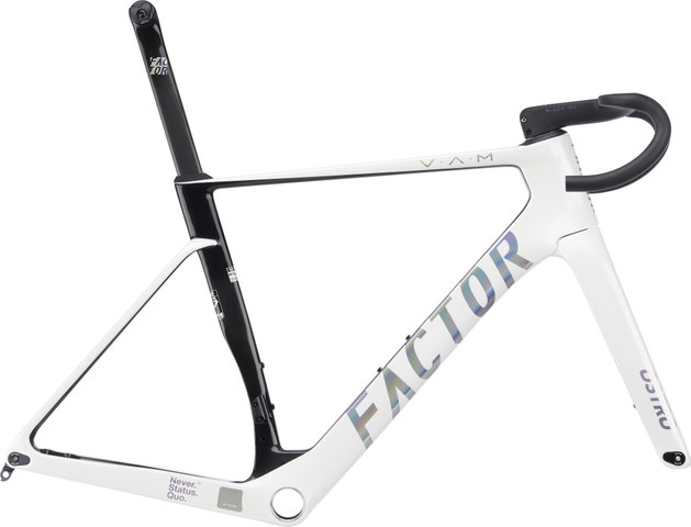 Factor OSTRO V.A.M. Disc T47a Shimano pearl white-chrome Carbon Rahmenkit - pearl white-chrome/54 cm, 110 mm x 38 cm, SB 0 mm