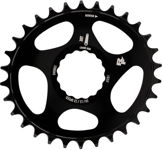 Plato ovalado Cinch Direct Mount Oval - black/30 dientes