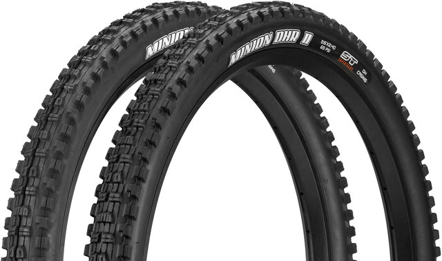 Maxxis Set de 2 cubiertas de alambre Minion DHR II SuperTacky / MaxxPro 26" - negro/26x2,4