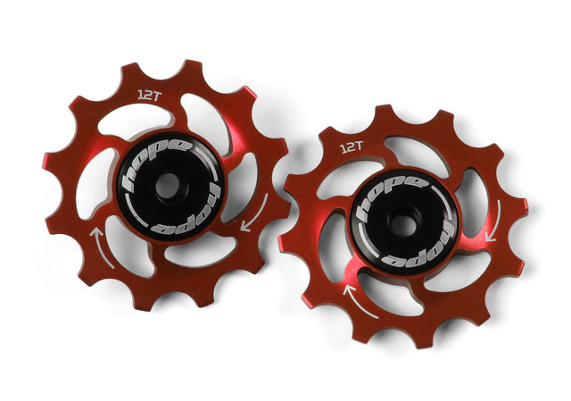 Hope Galets de Dérailleur Jockey Wheels 11 vitesses - red/12 dents