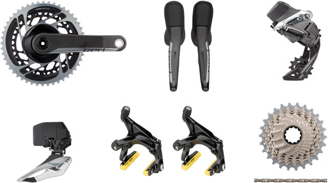 SRAM Groupe 2x12 vitesses Red eTap AXS Road 35-48 avec Direct Mount - black/172,5 mm 35-48, 10-26