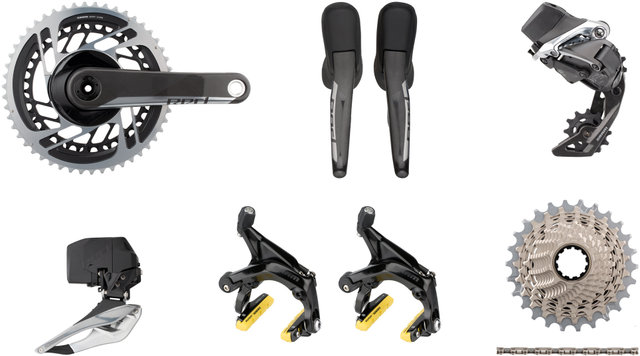 SRAM Groupe 2x12 vitesses Red eTap AXS Road 37-50 avec Direct Mount - black/172,5 mm 37-50, 10-26