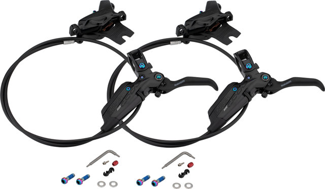SRAM Code RSC v+h Set Scheibenbremse - black anodized-rainbow/Set/links/rechts (seitenspezifisch)