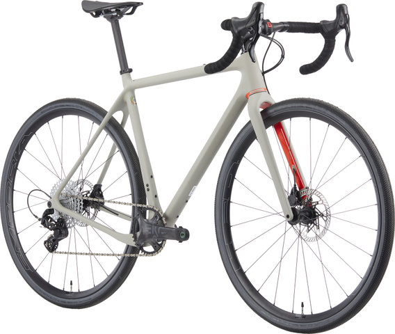 OPEN Vélo de Gravel en Carbone NEW U.P. Ekar 28" - grey matte-red/28"/M