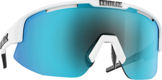 Bliz Matrix Sports Glasses - shiny white | smoke-blue