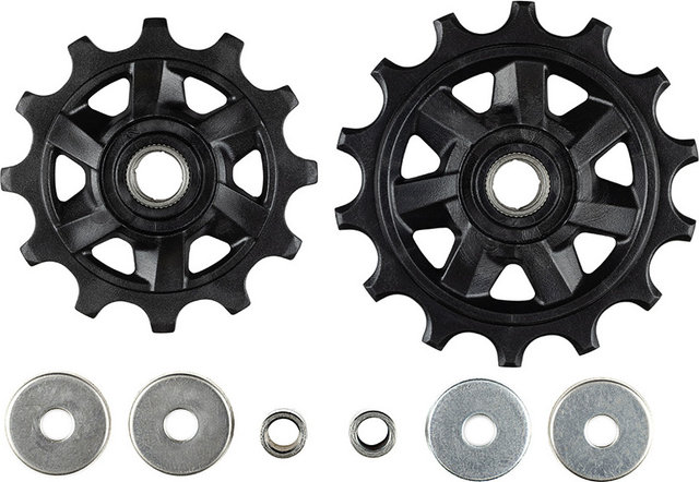 microSHIFT Schalträdchen Set für Advent X - black | 12 Zähne (Leitrolle), 14 Zähne (Spannrolle)