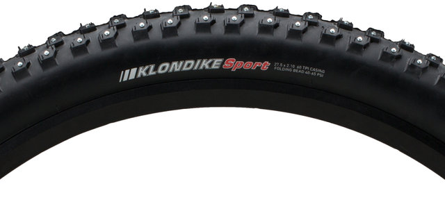Klondike Wide 27.5" Spiked Folding Tyres - black/27.5x2.10