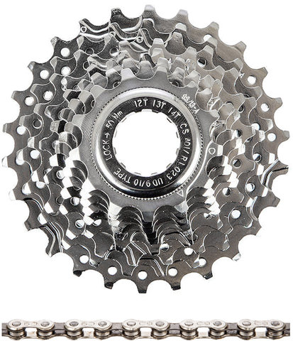 Campagnolo Set de desgaste cassette Veloce + cadena Record 9 velocidades - plata/13-26