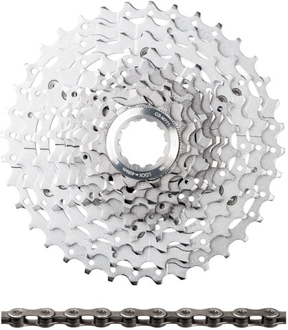 Shimano Kit d'Usure XT Cassette CS-M771-10 + Chaîne CN-HG95 10 vitesses - argenté/11-36