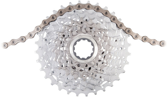 Shimano Set de desgaste cassette XT CS-M771-10 + cadena CN-HG95 10 veloc. - plata/11-32