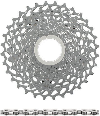 SRAM Rival PG-1130 Kassette + PC-1130 Kette 11-fach Verschleißset - blast silver/11-32