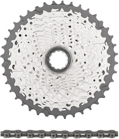 Shimano SLX CS-M7000-11 Cassette + CN-HG601 11-speed Chain Wear & Tear Set - silver/11-40