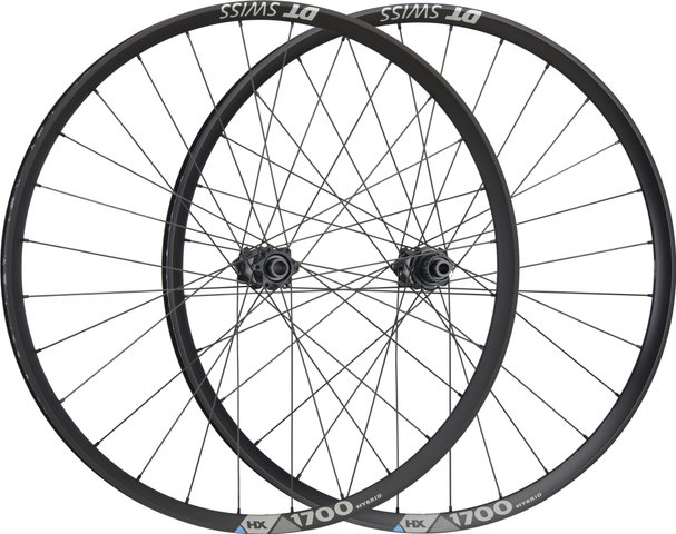 DT Swiss Juego de ruedas HX 1700 SPLINE 27,5" 30 Boost Disc 6 agujeros Hybrid - negro/Shimano Micro Spline/Boost/148 mm/110 mm/Boost/27,5" (650B)/110 mm/Shimano Micro Spline/110 mm/148 mm