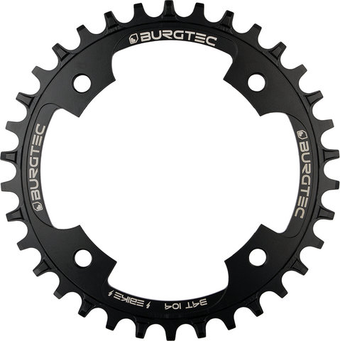 Burgtec 104 mm BCD Outside Fit E-Bike Stahl Thick Thin Kettenblatt - burgtec black/34