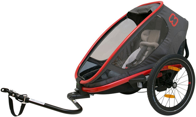 Hamax Outback One Fahrradanhänger - red-charcoal/universal