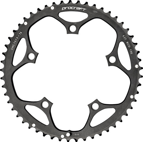 Procraft Kettenblatt Compact, 10-fach, 5-Arm, 110mm Lochkreis - schwarz/38 Zähne