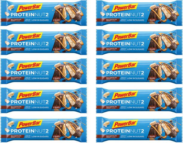 Powerbar Protein Nut2 Riegel - 10 Stück - milk chocolate peanut/450 g