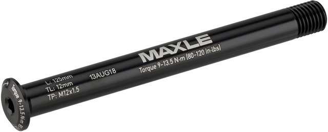 Eje pasante RD Maxle Stealth Road - black/12 x 100 mm, 125,0 mm