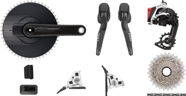 SRAM Red 1 E1 Aero AXS Power Meter HRD FM Groupset 1x12-speed 50 - black/172,5 mm/none/SRAM XDR/10-28/SRAM XDR/without