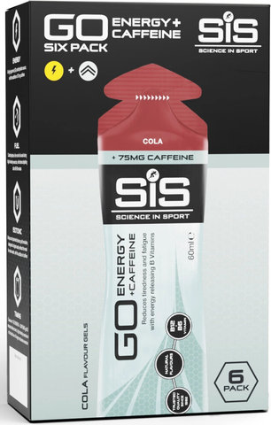 SIS GO Gel Energético Isotónico Plus Cafeína 6 unidades - cola