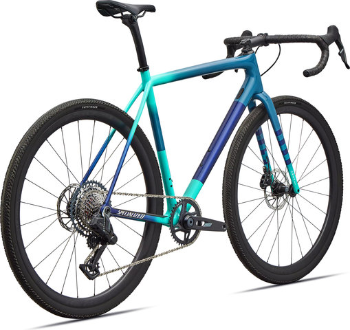 Specialized Crux Expert AXS 28" Carbon Gravel Bike - grey blue lagoon blue dune white majesty blue/28"/XS/50 mm/165,0 mm Specialized Crux Expert AXS 28" Carbon Gravel Bike - grey blue lagoon blue dune white majesty blue/28"/XS/50 mm/165,0 mm