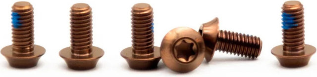 OAK Components Juego de Tornillos de titanio M5x10 para Disco de freno 6 agujeros - copper